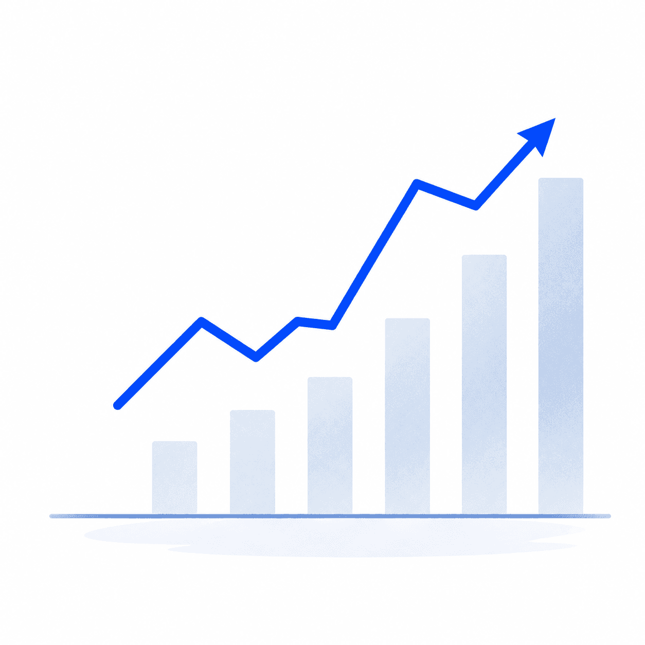 Rising market trend chart
